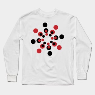 Red and black abstract circle Long Sleeve T-Shirt